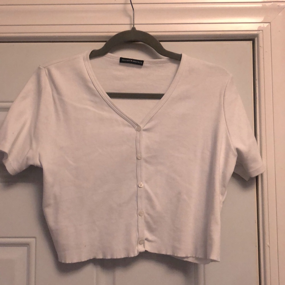 Brandy Melville Short Sleeve Button Up Shirt